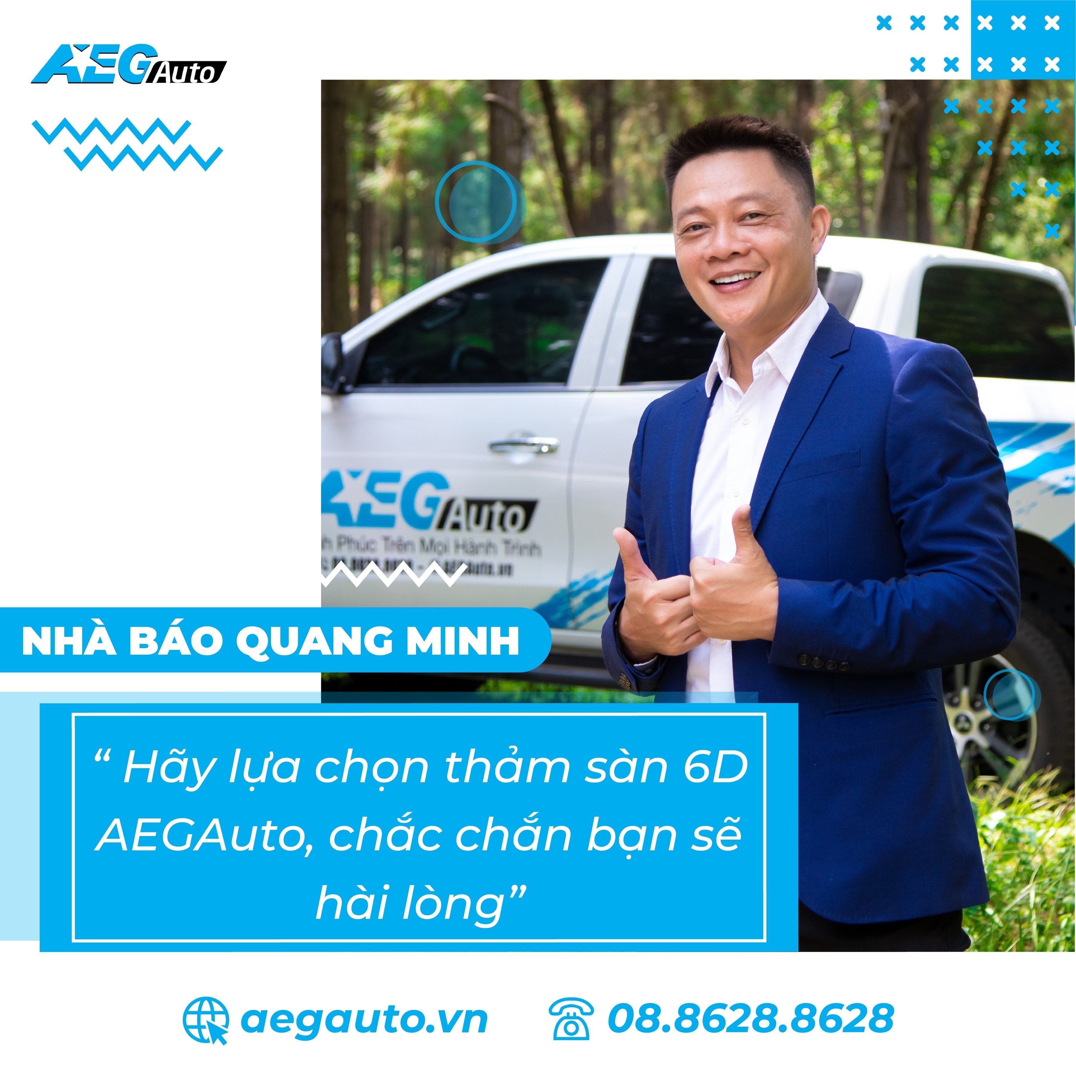 Nhà Báo Quang Minh tin chọn thảm sàn ô tô AEGAuto
