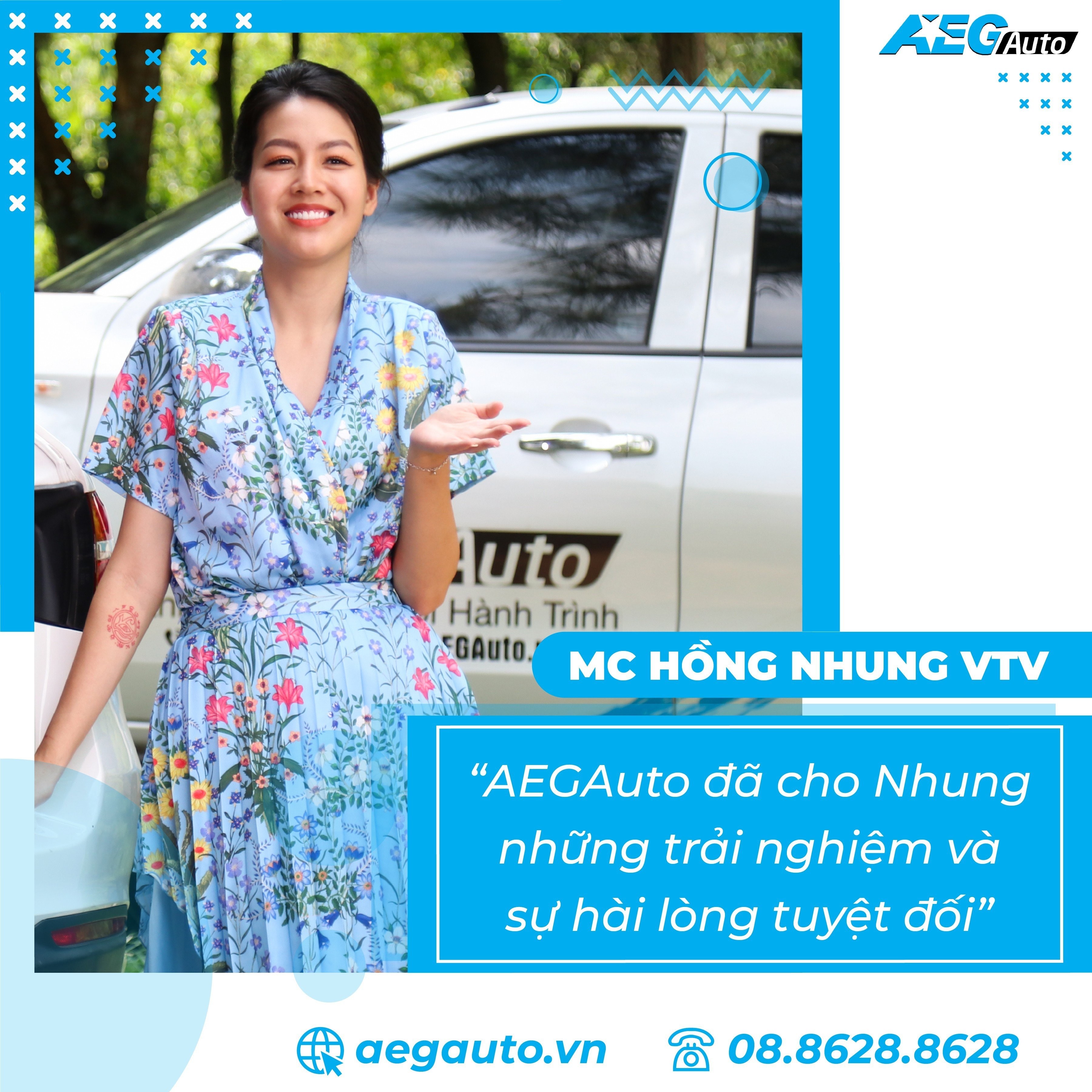 MC Hồng Nhung cảm thấy hài lòng với thảm sàn ô tô AEGAuto